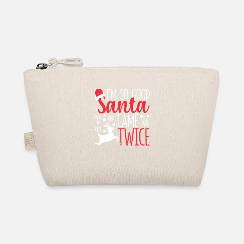Ich bin so gut, dass der Weihnachtsmann zweimal Bio-Täschchen