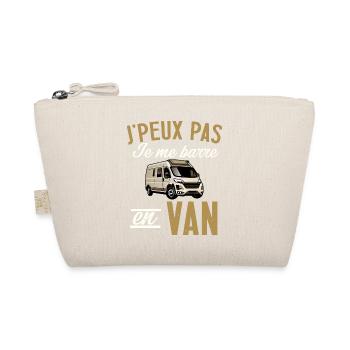 Je peux pas je me barre en van cadeau camping - Trousse biologique - nature - Devant