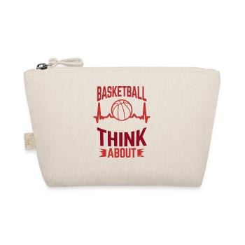 Basketball Cardiogram Heartbeat Gift - Organic Pouch - nature - Front