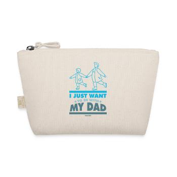 Papa Daughter Child Father's Day Girl Gift - Organic Pouch - nature - Front