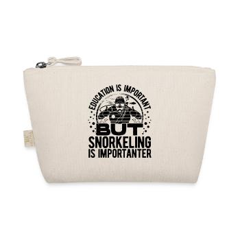 Education Is Important But Snorkeling Is Important - Bio-Täschchen - Natur - Vorne