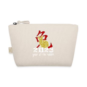 Personnage de lapin chinois Nouvel An 2023 - Trousse biologique - nature - Devant