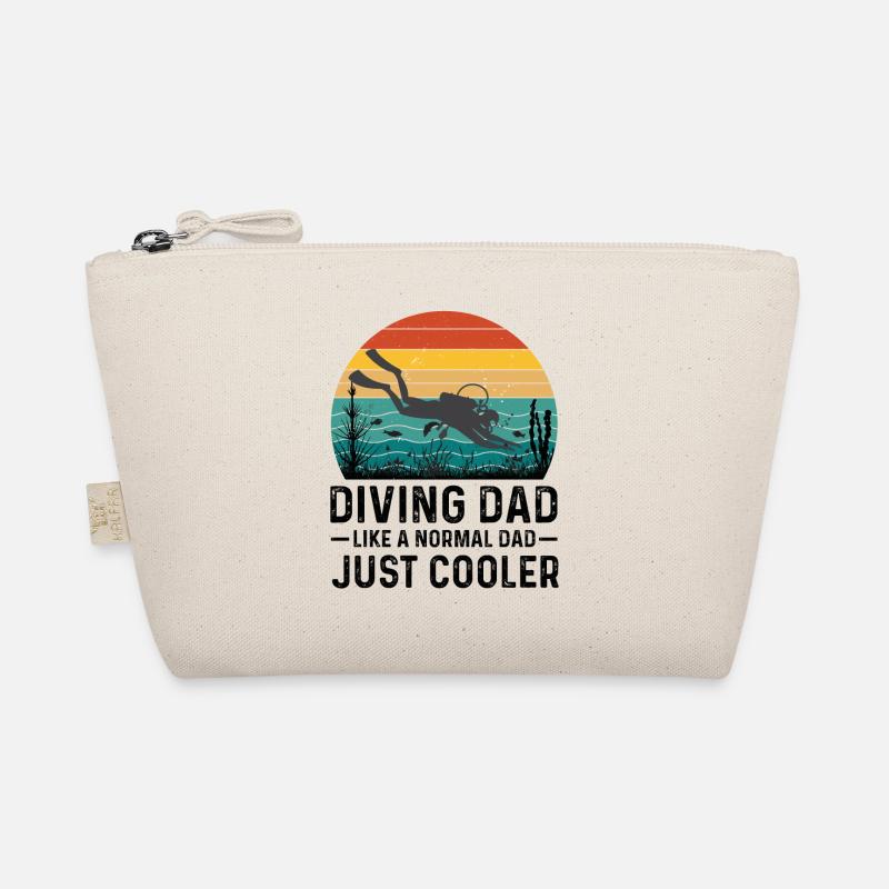Diver Papa Father Scuba Diving Father's Day Organic Pouch