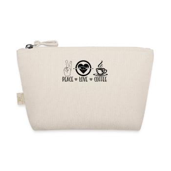 Peace Love Coffee Coffee Beans Heart Symbol - Organic Pouch - nature - Front