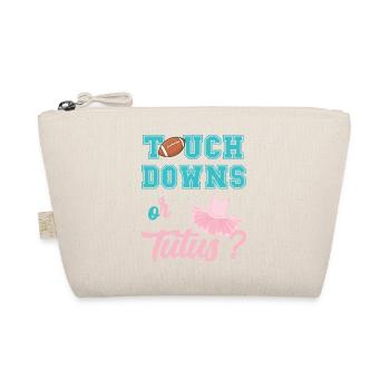 Touch downs or tutus gender reveal baby shower - Trousse biologique - nature - Devant