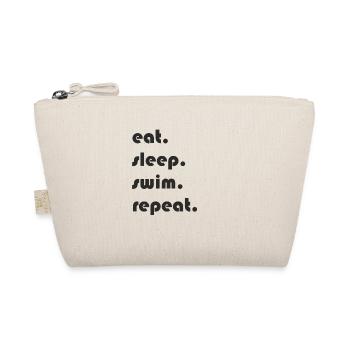 Schwimmen - eat. sleep. swim. repeat. - Bio-Täschchen - Natur - Vorne