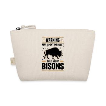 Warning Buffalo Bison Water Buffalo - Organic Pouch - nature - Front