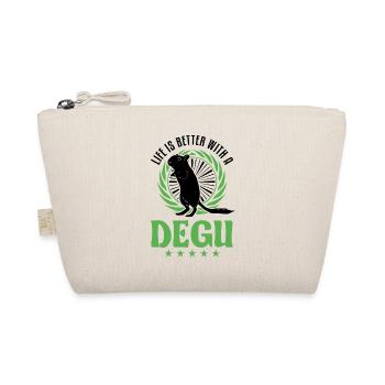 Life is better with a Degu - Organic Pouch - nature - Front
