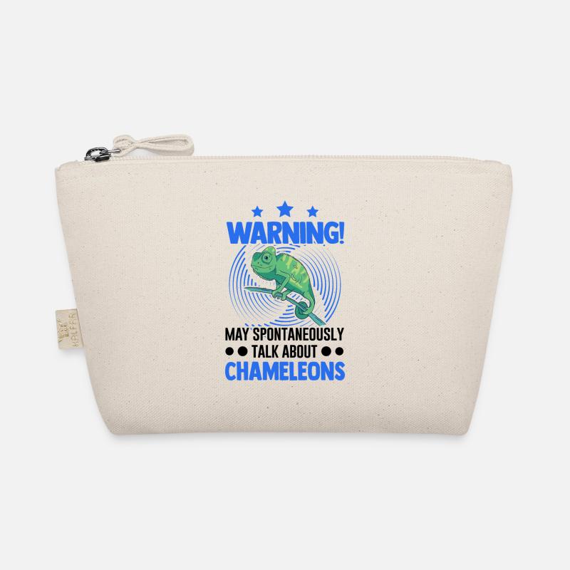 Warning Chameleon Gift Chameleon Organic Pouch