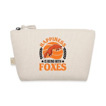 Happiness is being with Foxes Fuchs - Bio-Täschchen - Natur - Vorne