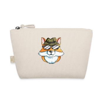 Fox Hunter Motif Treibjagt Füchse mit Jägerhut - Organic Pouch - nature - Front