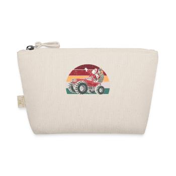 Weihnachten Weihnachtsmann Reiten Monster Truck - Bio-Täschchen - Natur - Vorne