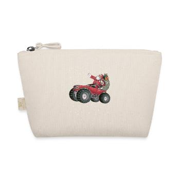 Weihnachten Weihnachtsmann Reiten Monster Truck - Bio-Täschchen - Natur - Vorne