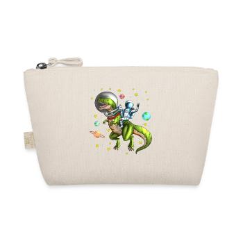 Dinosaur T-Rex Astronaut Space Space Dino - Organic Pouch - nature - Front