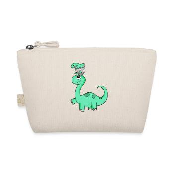 Dinosaurs with Baby Dinosaurs - Organic Pouch - nature - Front