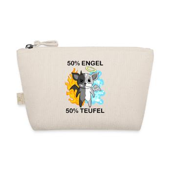 Hund Terrier - Engel und Teufel - Bio-Täschchen - Natur - Vorne