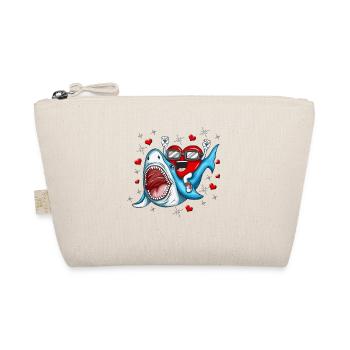 Shark Heart saint-valentin Heart Shark Motif - Trousse biologique - nature - Devant