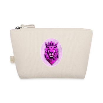 Lion géométrique à la couronne magenta - Trousse biologique - nature - Devant