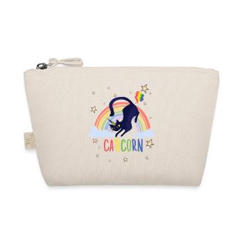 Caticorn Cute Cat Holder Arc-en-ciel Licorne Chat - Trousse biologique - nature - Devant