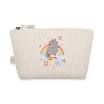 Süßes Katzen Einhorn Motiv für Katzenbesitzer - Bio-Täschchen - Natur - Vorne
