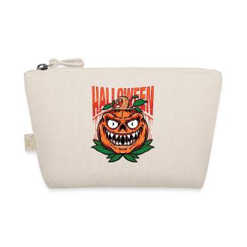 Zombie Gruslig Monster Halloween Kürbis Horrorfilm - Bio-Täschchen - Natur - Vorne