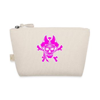 Totenkopf Pirat Piraten Piratenflagge Totenschädel - Bio-Täschchen - Natur - Vorne