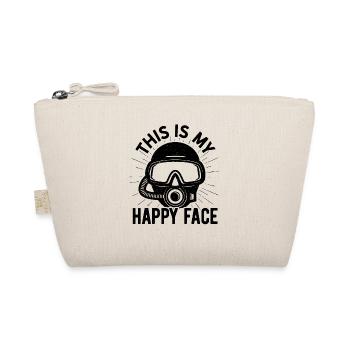 This Is My Happy Face Scuba Diver Diving Snorkelin - Bio-Täschchen - Natur - Vorne
