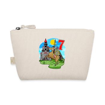 Knight 7th Birthday 7 Years Young Gift - Organic Pouch - nature - Front