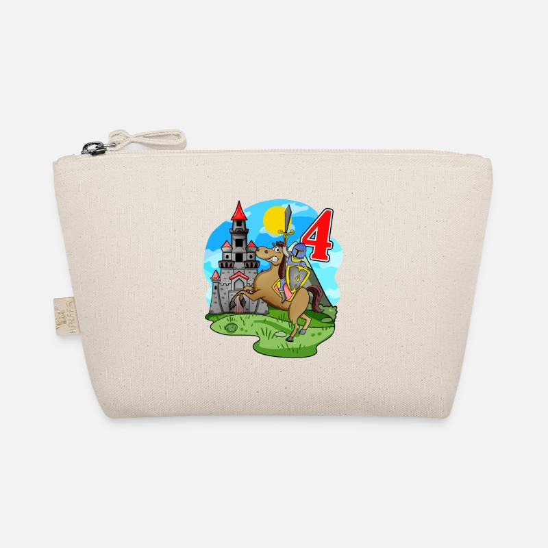 Ritter 4. Geburtstag 4 Jahre Junge Geschenk Bio-Täschchen