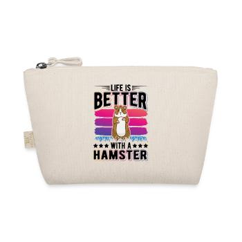 Life is better with a Hamster Golden Hamster Hamster - Organic Pouch - nature - Front