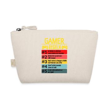 Lustiges Gamer Logik T-Shirt von Regel 1-5 - Bio-Täschchen - Natur - Vorne