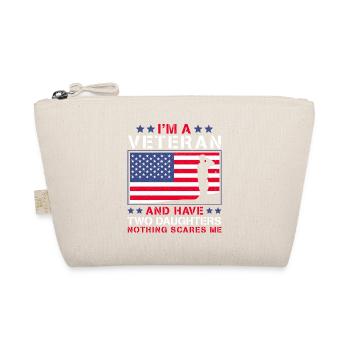 I'm A Veteran And Have Two Daughters Nothing - Bio-Täschchen - Natur - Vorne