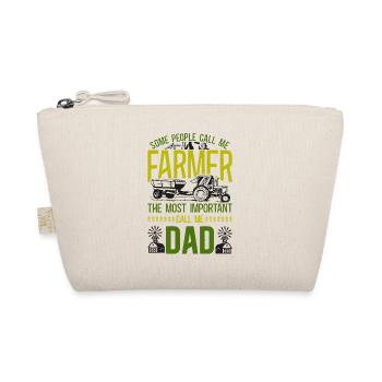 Farming Farmer Dad Father Tractor - Organic Pouch - nature - Front