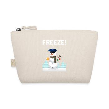 Policeman Snowman Police Navidad Policeman Xmas - Organic Pouch - nature - Front