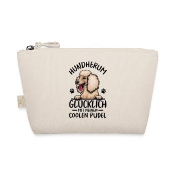 Hund Glücklich mit meinem Pudel - Bio-Täschchen - Natur - Vorne