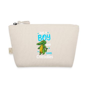 Just A Boy Who Loves Crocodiles - Organic Pouch - nature - Front