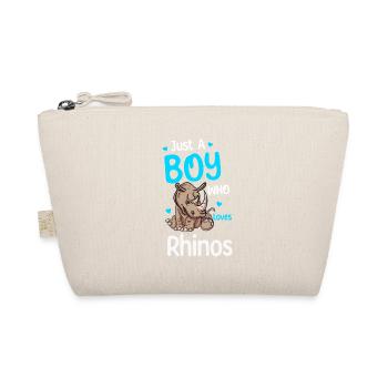 Just a boy who loves rhinos - Organic Pouch - nature - Front