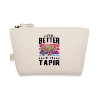 Life is better with a Tapir - Organic Pouch - nature - Front