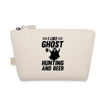 Halloween Ghost - I Like Ghost Hunting And Beer - Organic Pouch - nature - Front