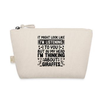 Giraffe Lover - I'm thinking about Giraffes - Bio-Täschchen - Natur - Vorne