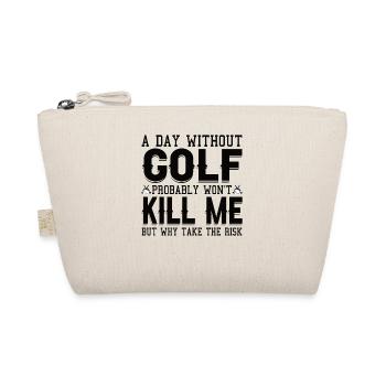 Golf Golfer Geschenk Hobby Verein Spruch - Bio-Täschchen - Natur - Vorne