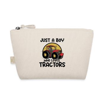 Just A Boy Who Loves Tractor Farm Tractor Farming - Organic Pouch - nature - Front