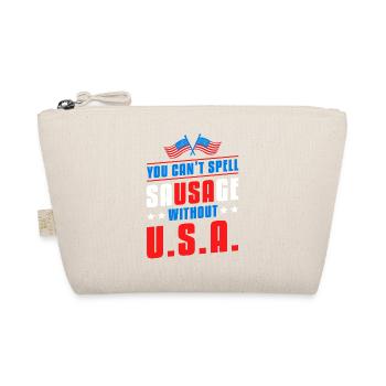 You Cant Spell Sausage Without USA American Flag - Bio-Täschchen - Natur - Vorne