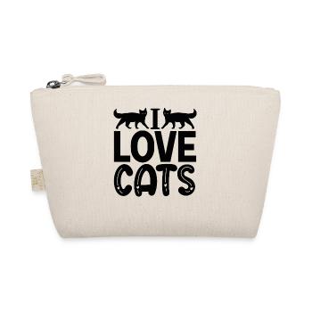 Real men love cats cat man cat father - Organic Pouch - nature - Front