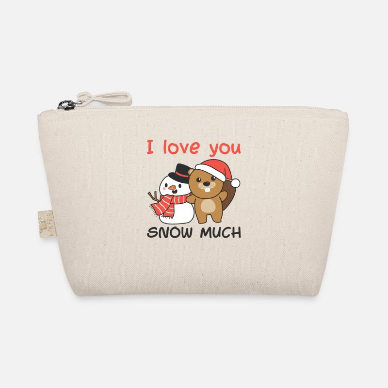 Biber Je t’aime neige beaucoup schneemann wortspiel Trousse biologique