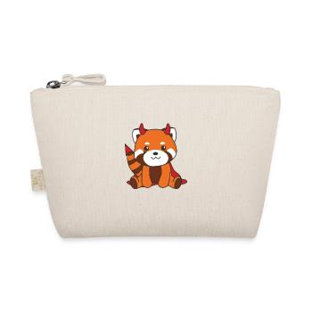 Panda rouge Halloween Mignon Diable Sorcière Costume - Trousse biologique - nature - Devant