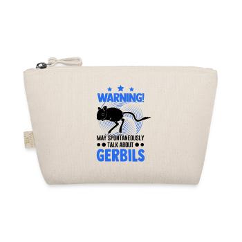 Warning Gerbil racing rat gerbil - Organic Pouch - nature - Front