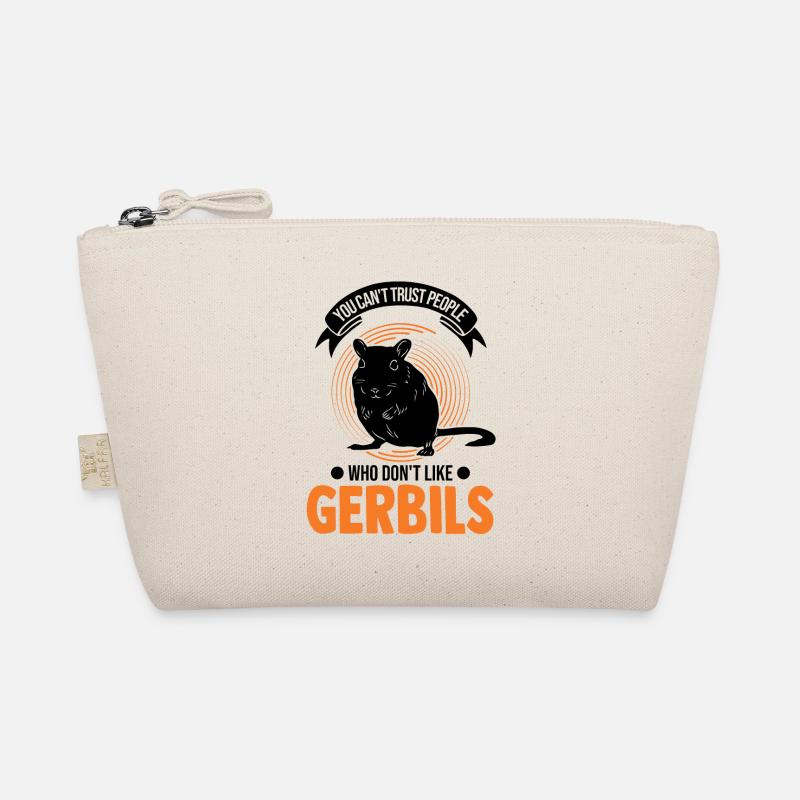 Gerbil Geschenk Rennratte Rennmaus - Bio-Täschchen - Natur