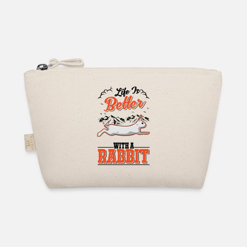 Life is better with a Rabbit Hase Kaninchen Bio-Täschchen