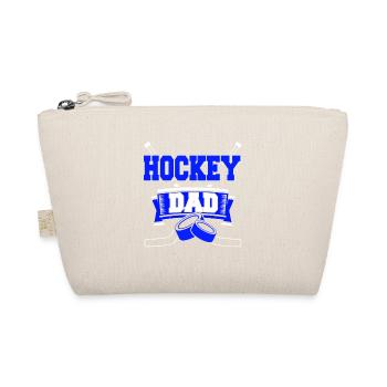 Retro HOCKEY Dad Awesome Designs T-Shirt Present - Organic Pouch - nature - Front